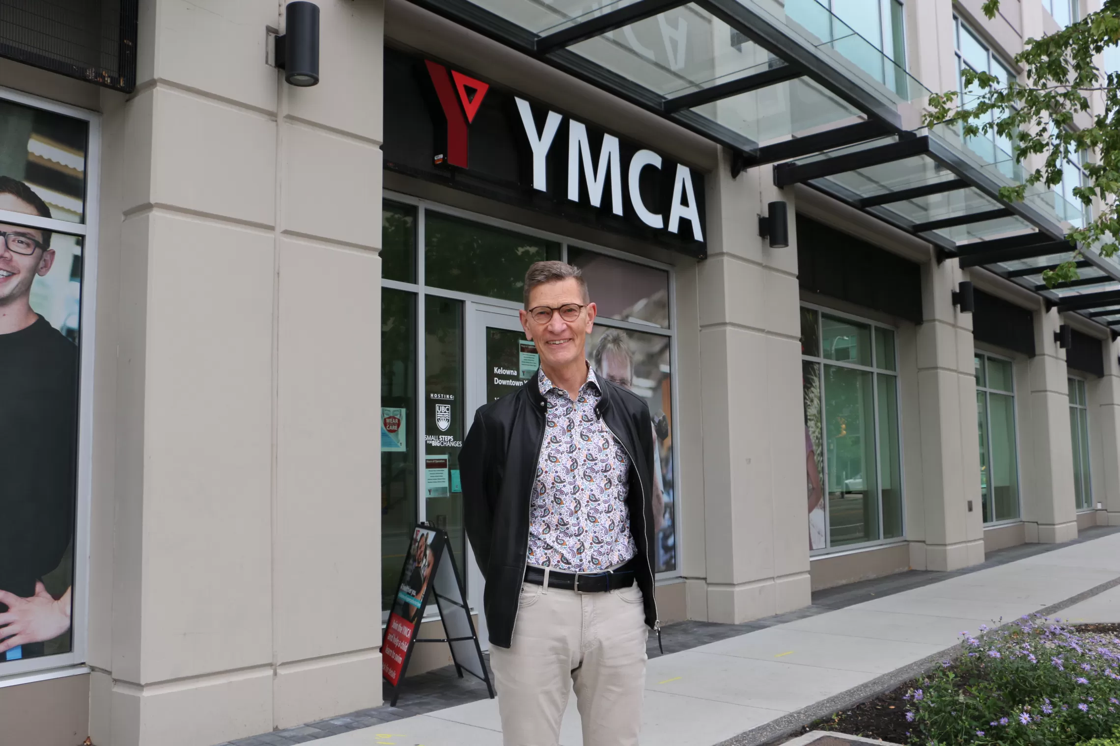 Man outside in front of YMCA