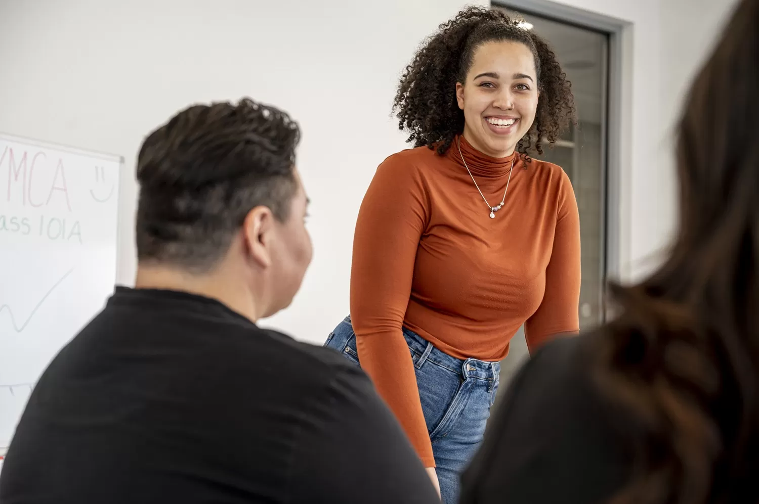 Woman smiling