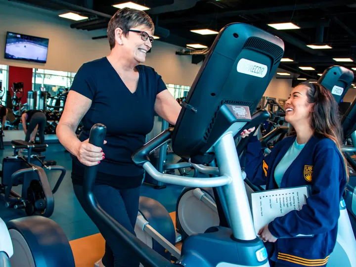 Lois on the elliptical 