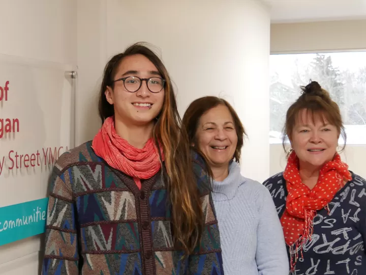 Nuge and his family smiling